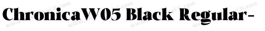 ChronicaW05 Black Regular字体转换